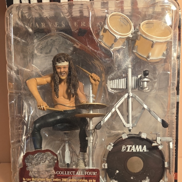 McFarlane Toys Metallica Harvesters of Sorrow Lars Ulrich Action Figure 2001 NIB - Picture 9 of 11